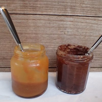 caramel au beurre salé et chocolat faits maison!